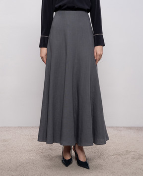 Peserico Сіра спідниця льону P0518902647