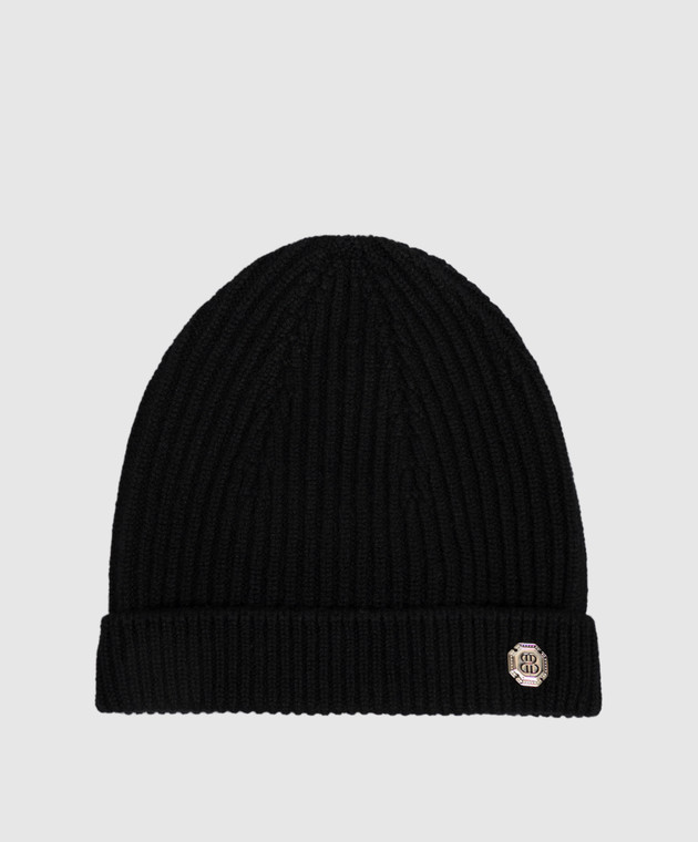 Bertolo Cashmere Черная шапка из кашемира 500019000005