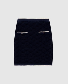 Twinset Синя спідниця міні у візерунок 261TP3030