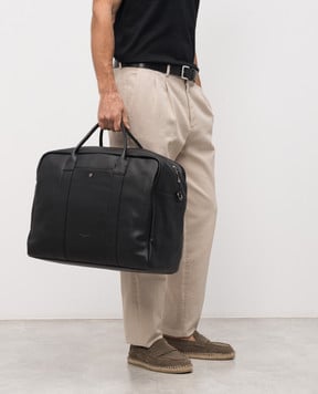 Gianni Chiarini Черная кожаная дорожная сумка Florence BSNB20219GRNCRV