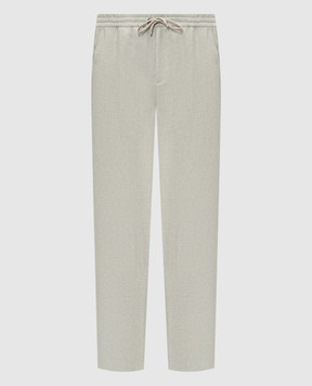 Agnona Зелені штани з льону T710U6YU3046