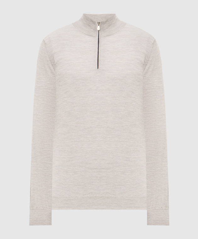 Brunello Cucinelli Меланжевый джемпер серого цвета M2400124