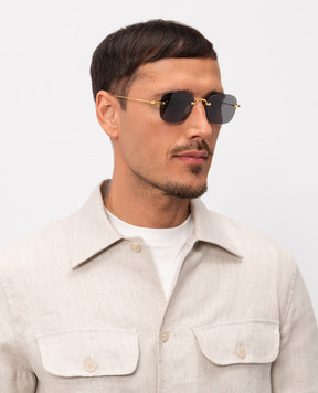 Thom Browne Золотисті сонцезахисні окуляри UES961AG0001