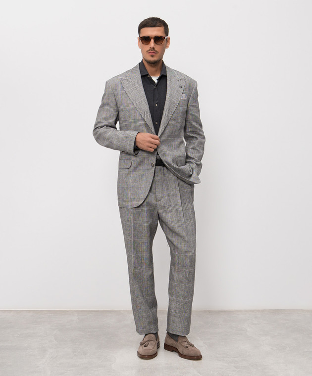 Brunello Cucinelli Серая рубашка ME8546666P изображение 2