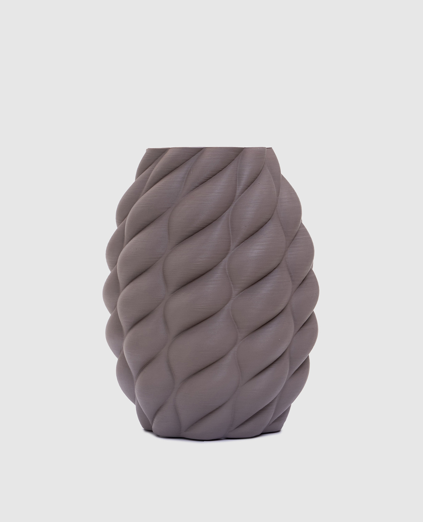 

Серая фарфоровая ваза, Серый, Декор