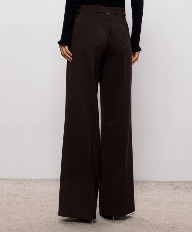 Twinset Коричневые брюки с шерстью 262TT2223 изображение 4