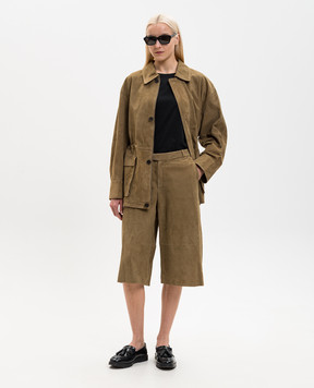 ARMA Замшеві бермуди Jina кольору хакі 005L26102802