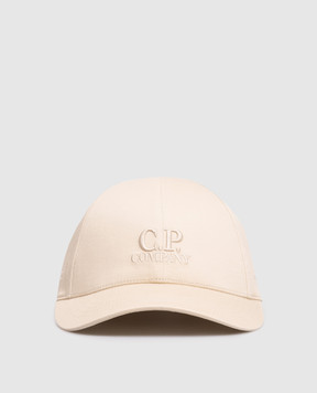 C.P. Company Детская бежевая кепка с вышивкой логотипа CPX005LOA04
