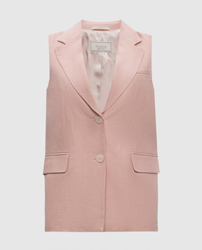 Peserico Розовый жилет из льна A0303202606