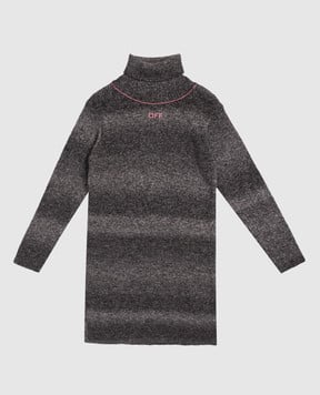 Off-White Дитяча сіра сукня з вовни 44GHI006F5K001