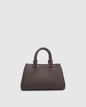Valentino Коричневая кожаная сумка-мини VLogo 9W2P0BA9SNP