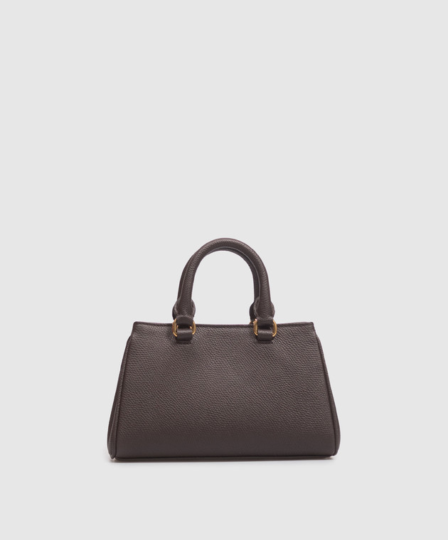 Valentino Коричневая кожаная сумка-мини VLogo 9W2P0BA9SNP изображение 3