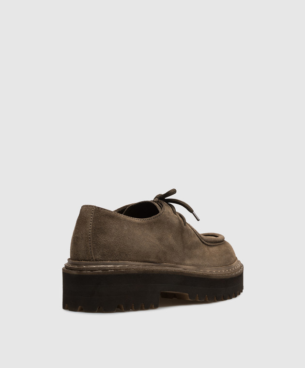Officine Creative Коричневые замшевые дерби Blossom BLOSSOM001OLIVE изображение 3