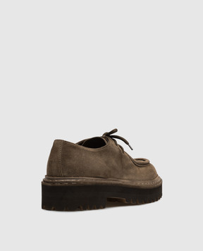Officine Creative Коричневі замшеві дербі Blossom BLOSSOM001OLIVE
