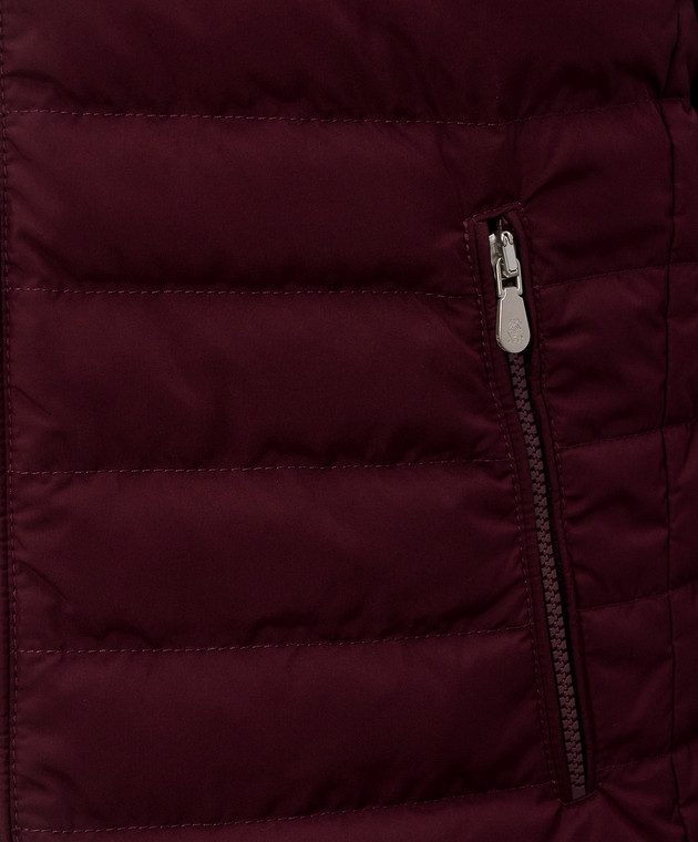 Brunello Cucinelli Бордовый пуховый жилет MV4081797 изображение 5