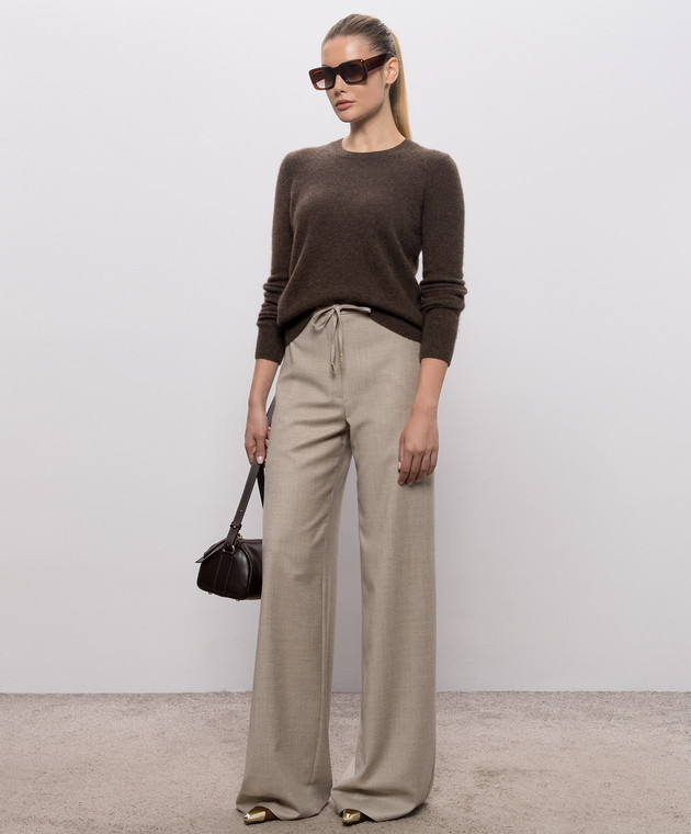 Max Mara Бежевые брюки RECENTE из шерсти MSTRECENTE изображение 2