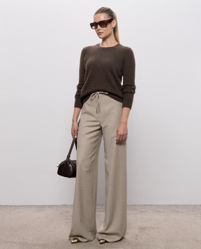 Max Mara Бежеві штани RECENTE з вовни MSTRECENTE