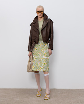 Babe Pay Pls Коричнева шкіряна косуха 2106УКР1ASTON