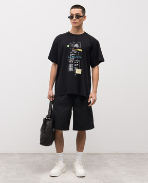 Maison Margiela MM6 Чорні шорти-карго з емблемою SH0MU0021MTN137