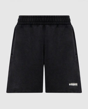 Misbhv Чорні шорти з принтом логотипа 230M353