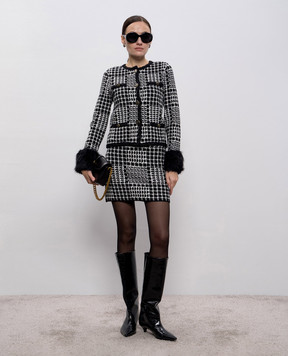 Twinset Черная юбка с шерстью в узоре 252TT3041