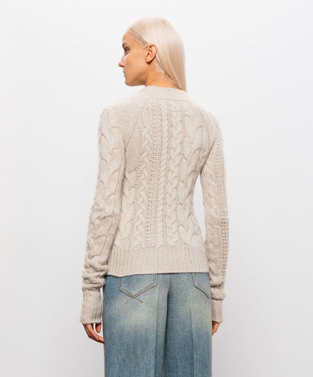Ermanno Scervino Бежевий светр з кашеміру D495M734YUT зображення 4