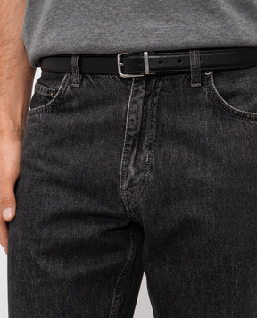 Dolce&Gabbana Чорний шкіряний ремінь BC4337A9O85