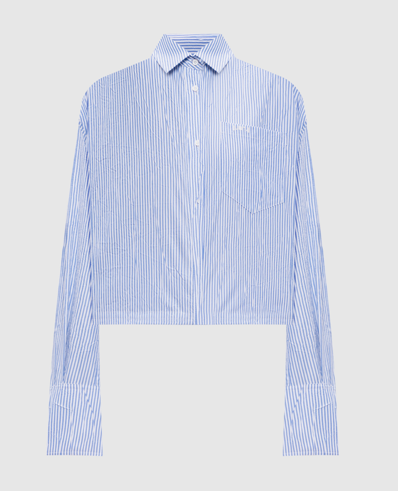 Голубая рубашка в полоску