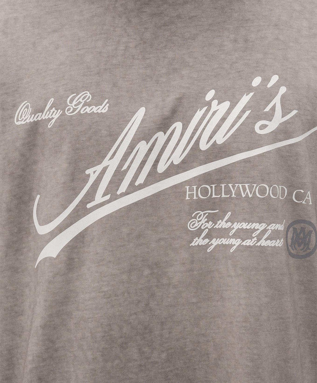 AMIRI Сіра футболка QUALITY GOODS AMTOJR1194 зображення 5