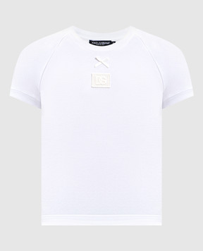 Dolce&Gabbana Біла футболка з нашивкою F8V88ZHU7SD