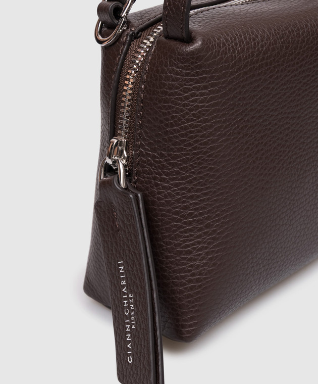Gianni Chiarini Коричневая кожаная сумка Alifa BS8145COMMGRN изображение 4