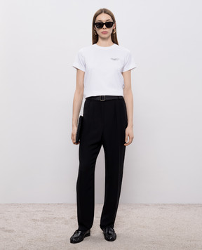 Givenchy Біла футболка з принтом логотипа BW70FJP7A7