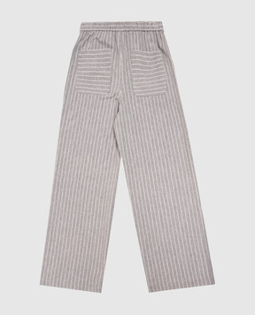 Brunello Cucinelli Детские серые брюки в полоску BB192P269B