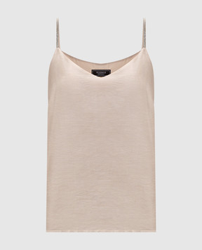 Peserico Бежевый топ с разрезами E08018D08867