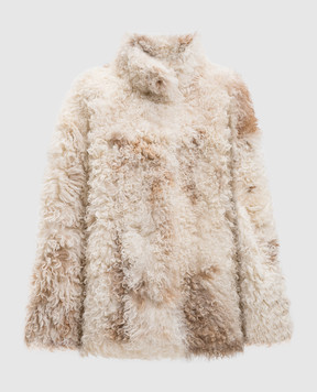 Babe Pay Pls Бежевая дубленка 2323TIGRADO