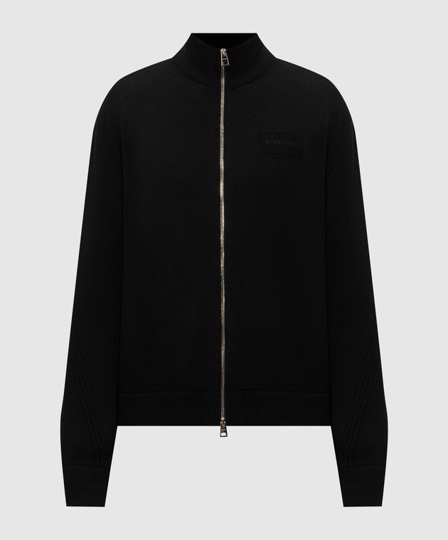 Givenchy Черный кардиган из шерсти и кашемира BMK01H4YRM