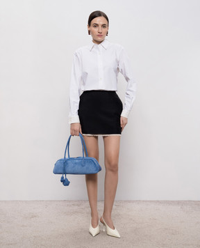 Magda Butrym Чорна спідниця міні з вовни SKIRT07218426