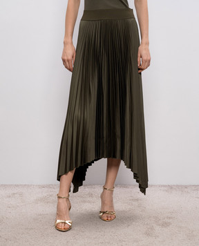 JOSEPH Юбка миди Ade цвета хаки асимметричного кроя JF009604