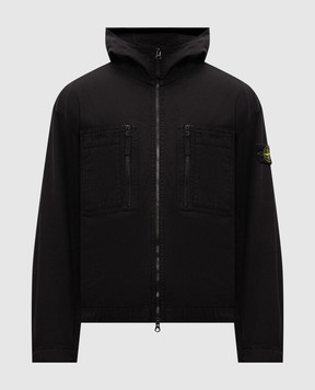 Stone Island Чорна куртка з патчем логотипа L2S151200011S0211