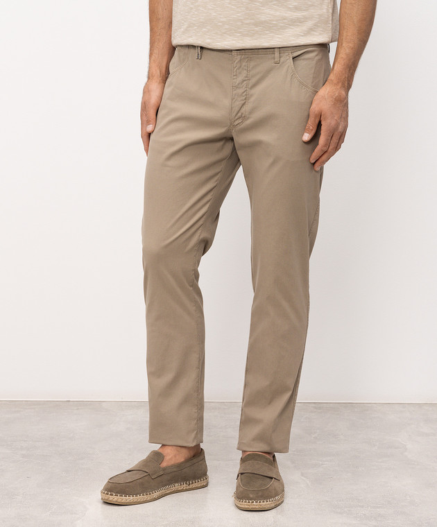 Florentino Бежеві штани з патчем логотипа 126573613722 зображення 3