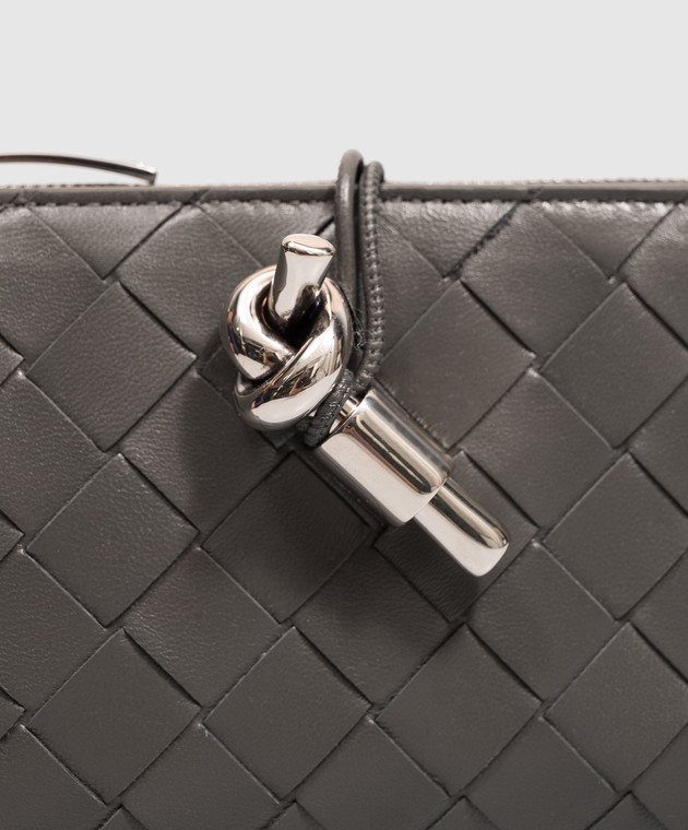 Bottega Veneta Серый кожаный портмоне Andiamo 876346VCPP2 изображение 4