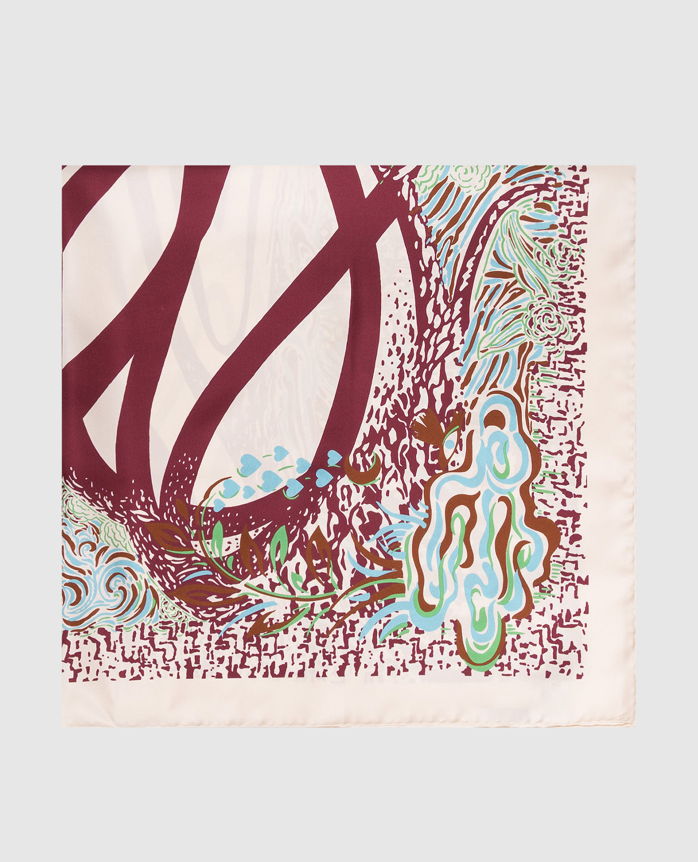 Платок Hide and Seek цвета айвори из шелка