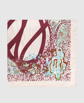 MANTERO 1902 Хустка Hide and Seek кольору айворі із шовку 0904F0030G56945