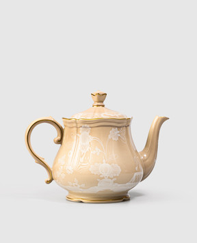 Ginori 1735 Бежевый фарфоровый чайник Oriente Italiano 003RG00FTE400010068