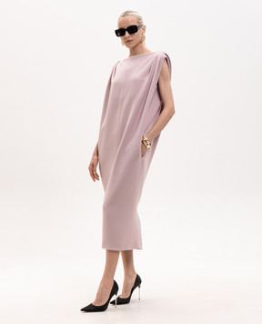 Balenciaga Розовое платье из шелка и шерсти 872519TUT14