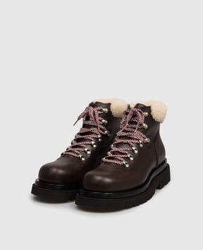 Bottega Veneta Коричневые кожаные ботинки Lug 843774V2WTB