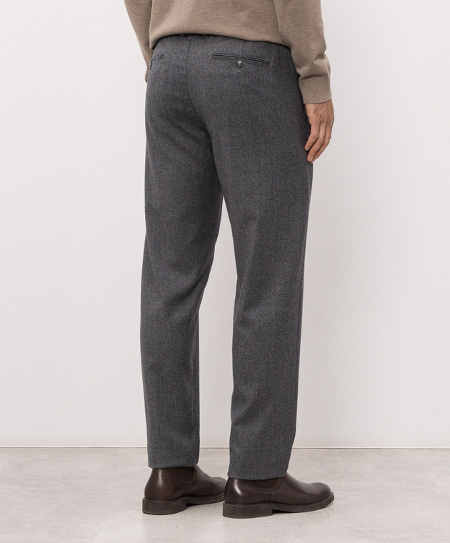 Canali Брюки серого цвета из шерсти AR03472V91659 изображение 4