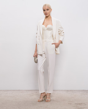 Loulou de Saison двубортный жакет SANCIA из шерсти цвета айвори SANCIALDS