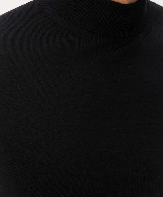 Tom Ford Чорний гольф з вовни KML013YMW103 зображення 5