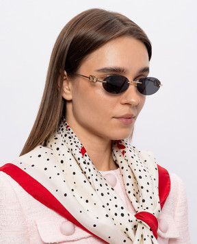 Valentino Золотисті сонцезахисні окуляри VG0032S